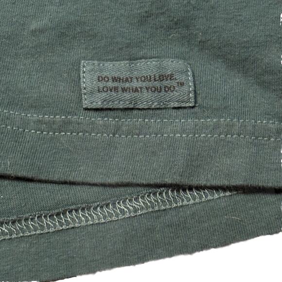 Life Is Good Peace Love Hoppiness XXL Long Sleeve Dark Green Men's Cotton Tee - Picture 7 of 7